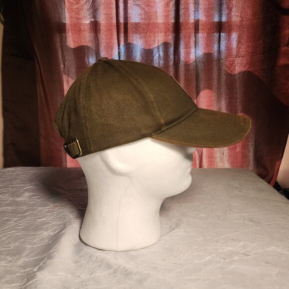 Paris Hat Cap Strap Back B.Ovet One Size France Adjustable Adult Canvas Green - Picture 4 of 5